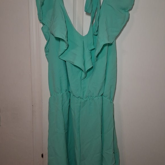 Mint Green Ruffle Romper - Picture 4 of 4